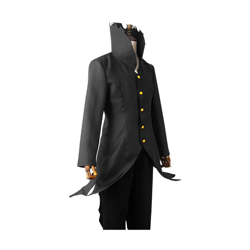 Аниме DANDADAN Кен Такакура Косплей Костюм для взрослых Унисекс Черное пальто Брюки