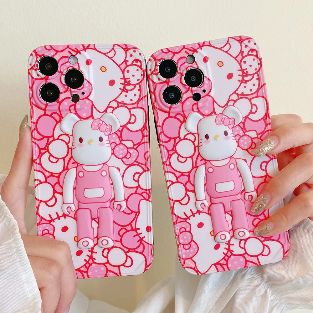 

Bandai Disney Violent Bear Stereo IMD Phone Case For Apple 11 12 13 11Pro 12pro 13pro promax x xs xr xsmax cartoon phone case