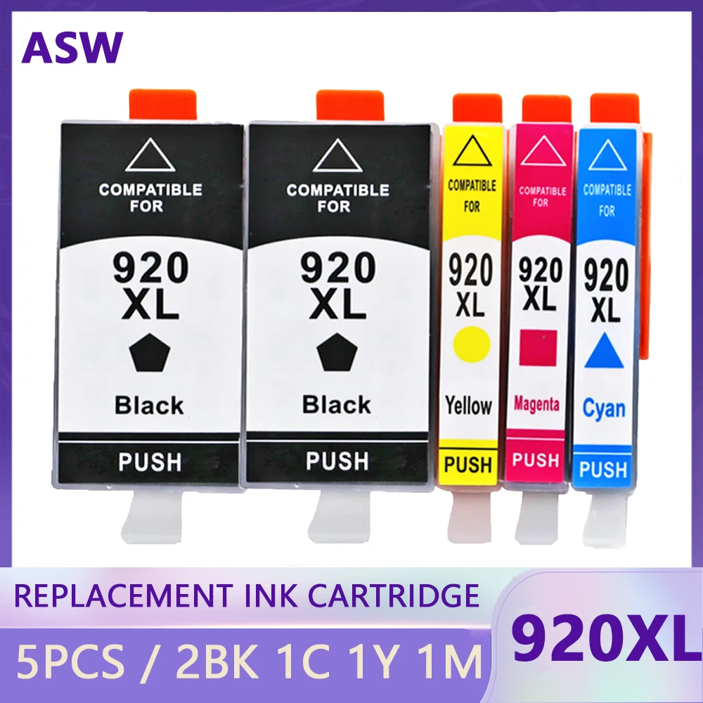 

ASW Compatible ink cartridge for HP 920XL For HP920 for hp 920 Officejet 6000 6500 6500A 7000 7500 7500A printer with chip
