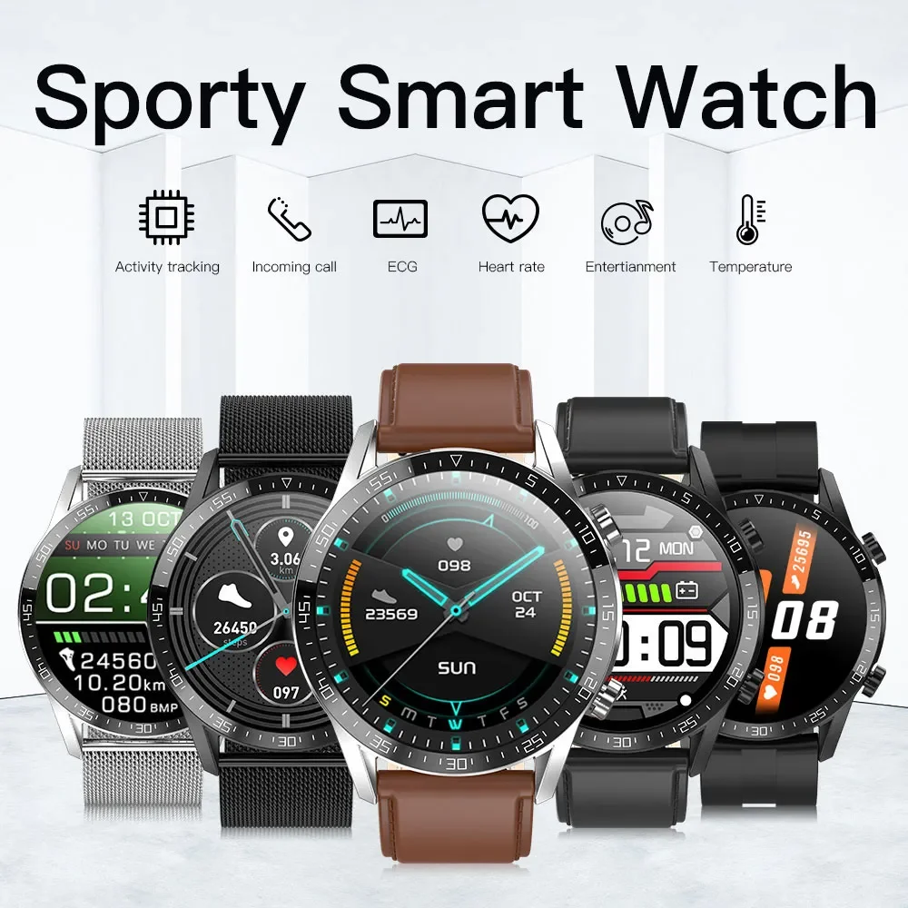 

Body Temperature Smart Watch Men 2021 Smartwatch ECG PPG Heart Rate Monitor IP68 Waterproof Fitness Tracker PK L13 T1 L7 T9