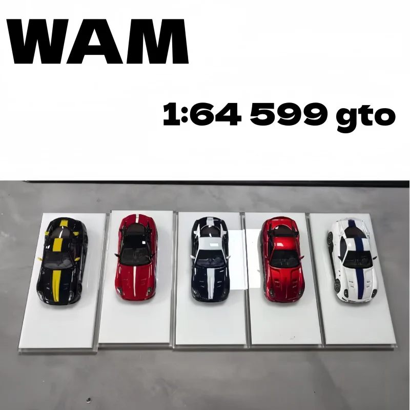 Фото В наличии WAM 1:64 599 gto Rosso Fuoco, миниатюрная модель автомобиля из смолы, декоративный предмет для взрослых, игрушка для мальчиков, подарок на день рождения для детей. №2