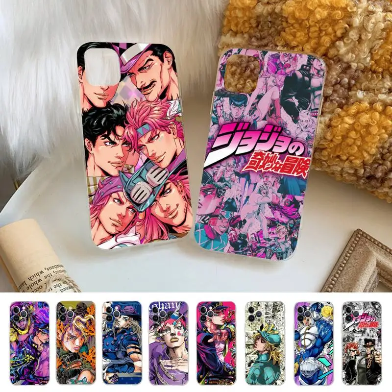 

Anime JoJos Bizarre Adventure Phone Case Silicone Soft for iphone 14 13 12 11 Pro Mini XS MAX 8 7 6 Plus X XS XR Cover