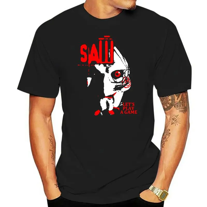 

2022 Hot Sale Saw movie horror Scarry Blood Halloween - Custom T-shirt Tee 100% ctton Tee shirt