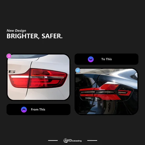 Автомобильные фары для BMW X6 E71, светодиодный задний фонарь 2007-2013 E71, задний стоп-сигнал, стоп-сигнал, DRL, задний ход, автомобильные аксессуары