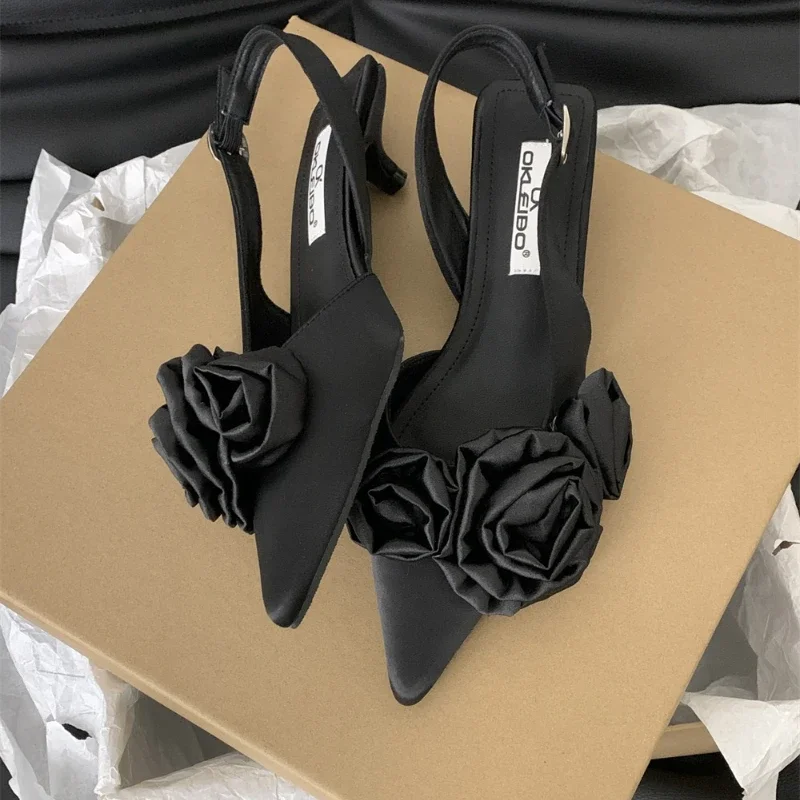 Новые женские туфли во французском стиле на высоком каблуке Fad Point Toe женская