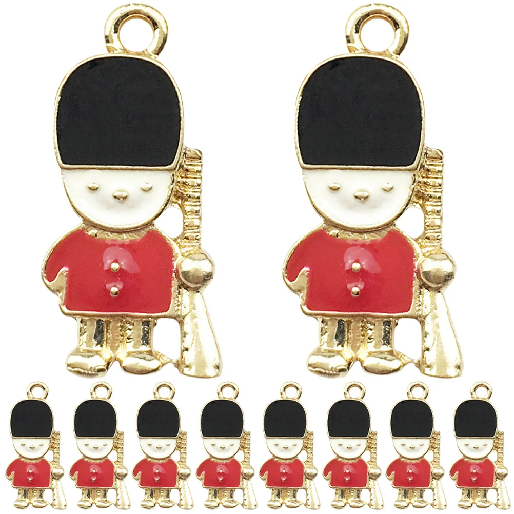 

10pcs Enamel Nutcracker Charms Jewelry Making Pendants Hair Accessories Necklace Bracelet DIY Charms
