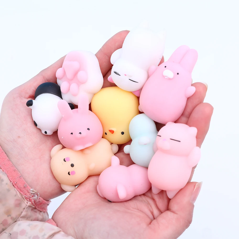 

10pcs Squishy Toy Cute Animal Antistress Ball Squeeze Mochi Toys Decompression Soft Sticky Mini Squishi Stress Relief Toys Gift