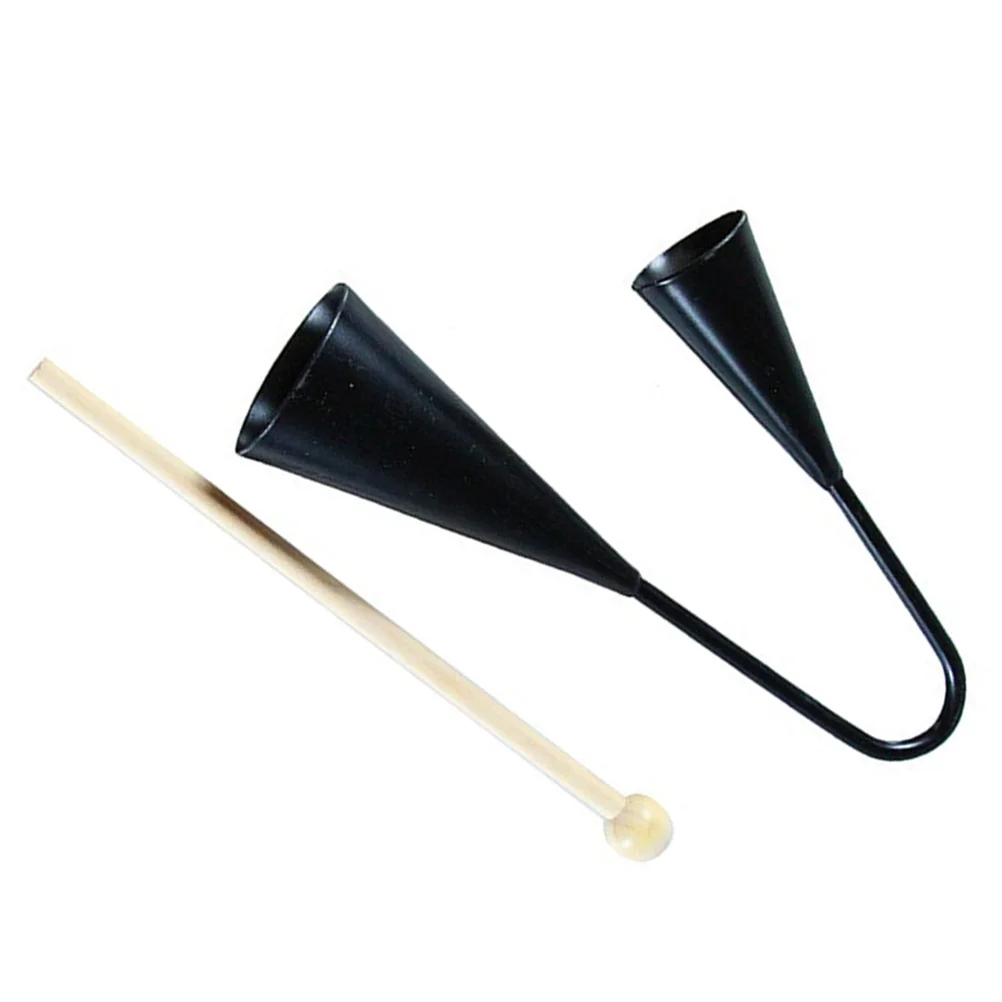 Колокольчик Agogo с деревянной палочкой Samba Ударный инструмент Корова Двухцветный