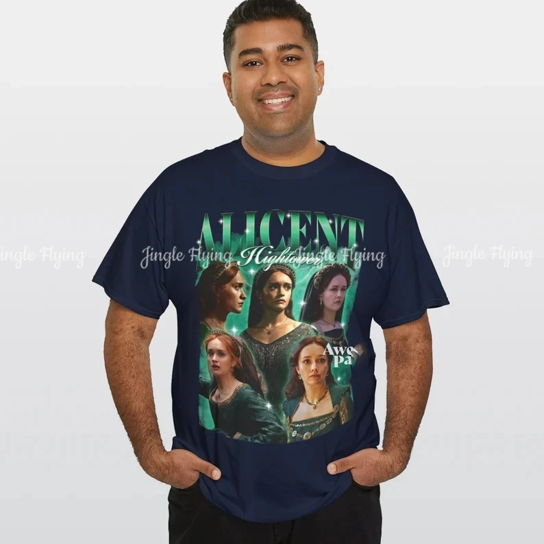 Рубашка House Of The Loong в стиле ретро футболка Alicent Hightower винтажная 90-х годов реп