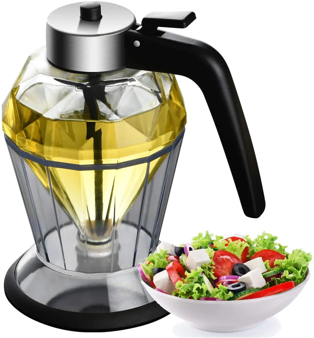 

200Ml Diamond Appearance Drip Free Olive Oil bottle Dispenser Syrup Dispenser Honey Jar Leakproof Oil and Vinegar dispenser