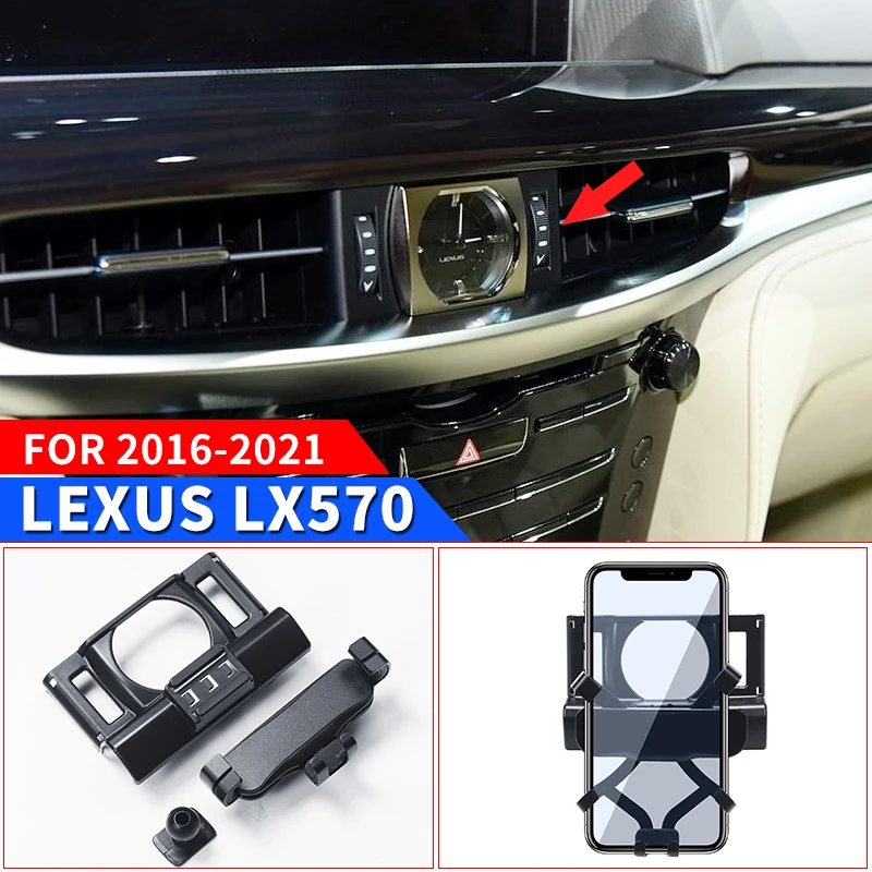 

center console Special Mobile Phone Bracket For Lexus LX570 2016-2021 2020 2019 2018 2017 Interior Modification Accessories