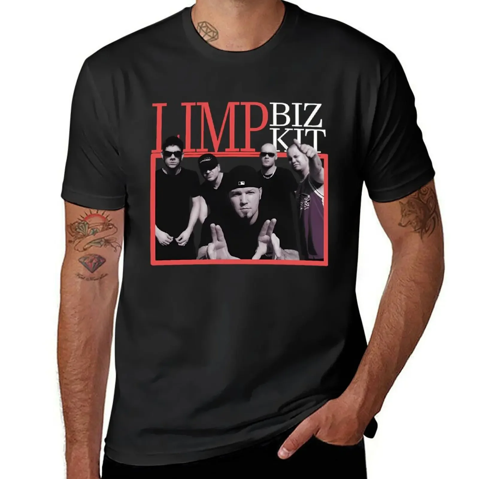 Limp Bizkit T-Shirt quick drying kawaii clothes baggy shirts cotton t shirt men
