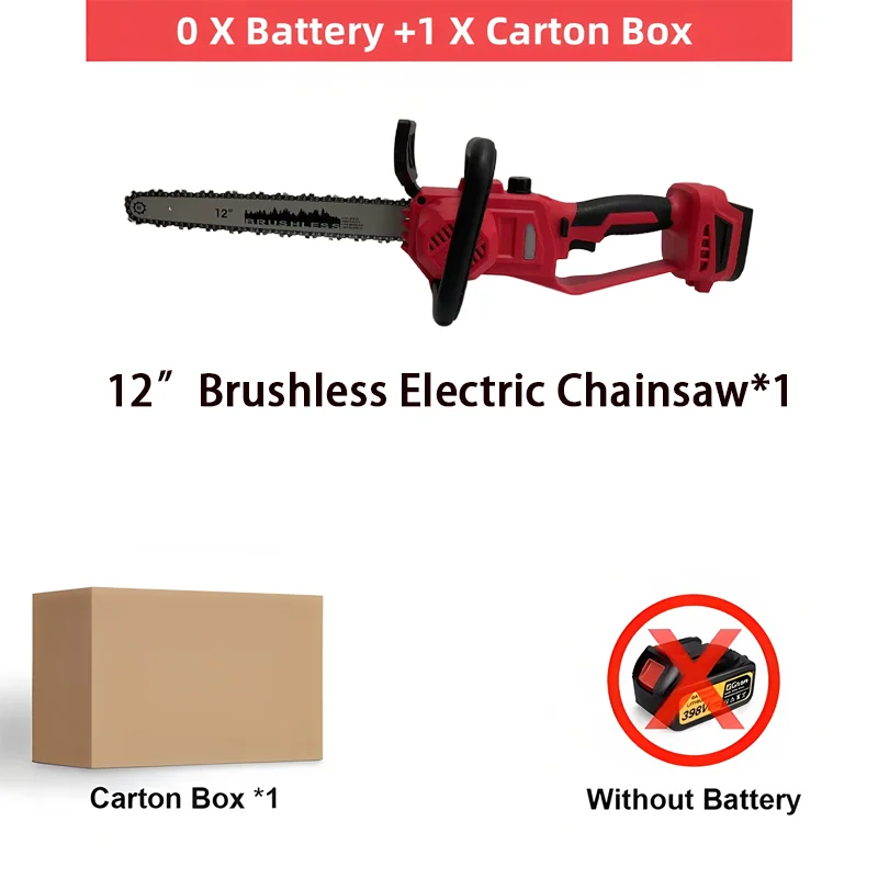 Для Milwaukee 18 В аккумулятор 12 дюймов бесщеточная цепная пила автоматическая масленка мощная аккумуляторная электрическая бензопила электроинструменты для резки древесины