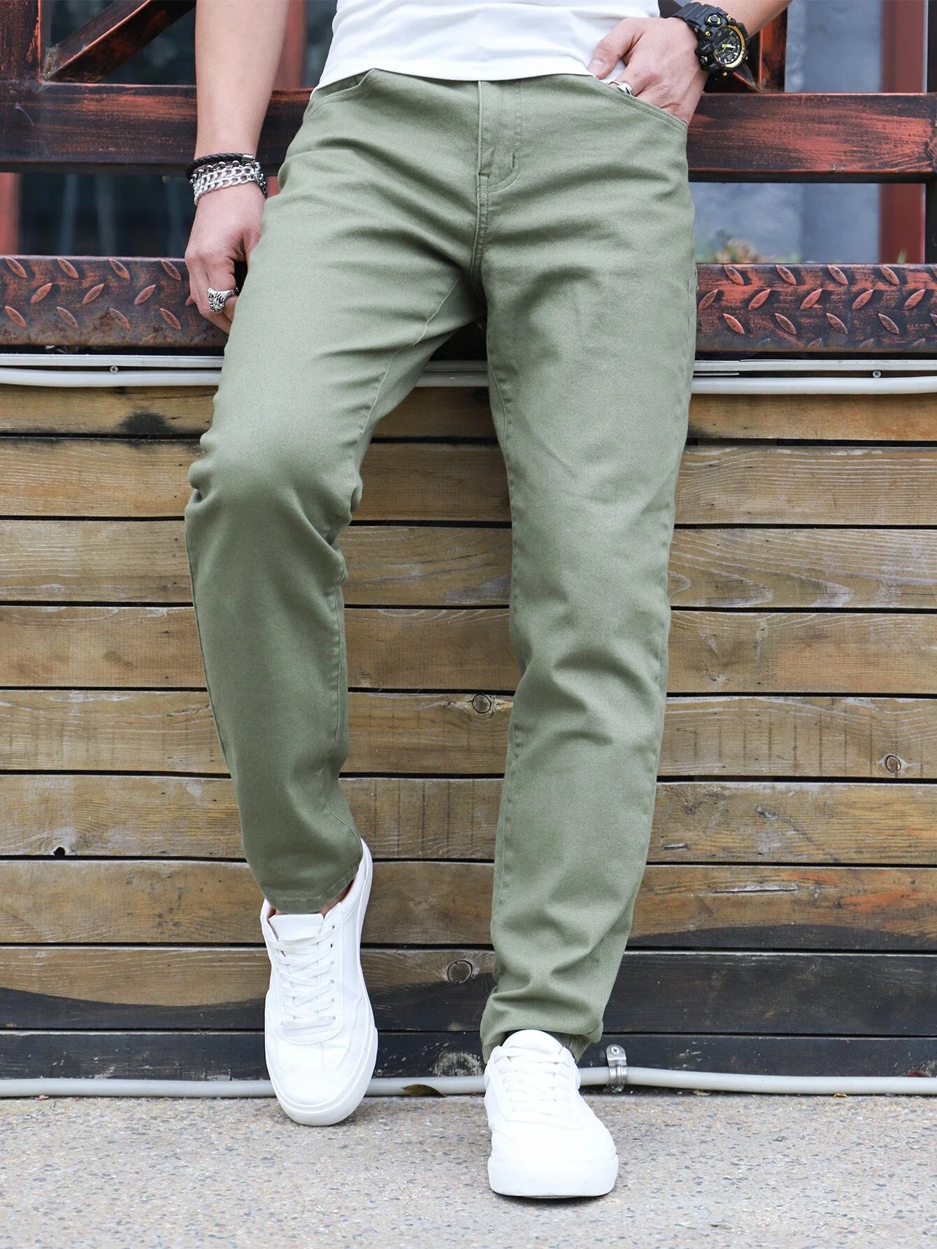 

Новые мужские джинсы, осенние мужские брюки, уютная дышащая ретро свободная универсальная корейская модная уличная одежда для студентов ...