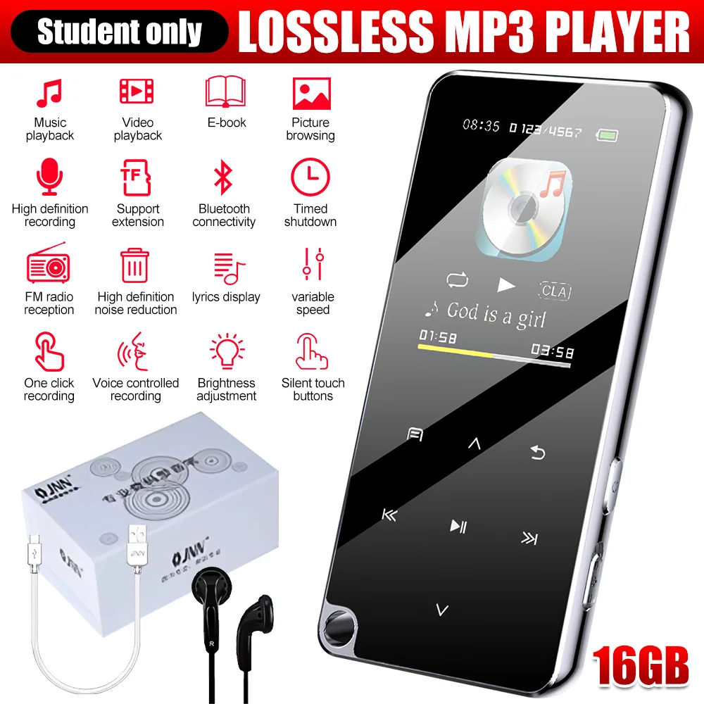 Mp3-плеер, 16 ГБ, Bluetooth, MP4, воспроизведение видео | AliExpress