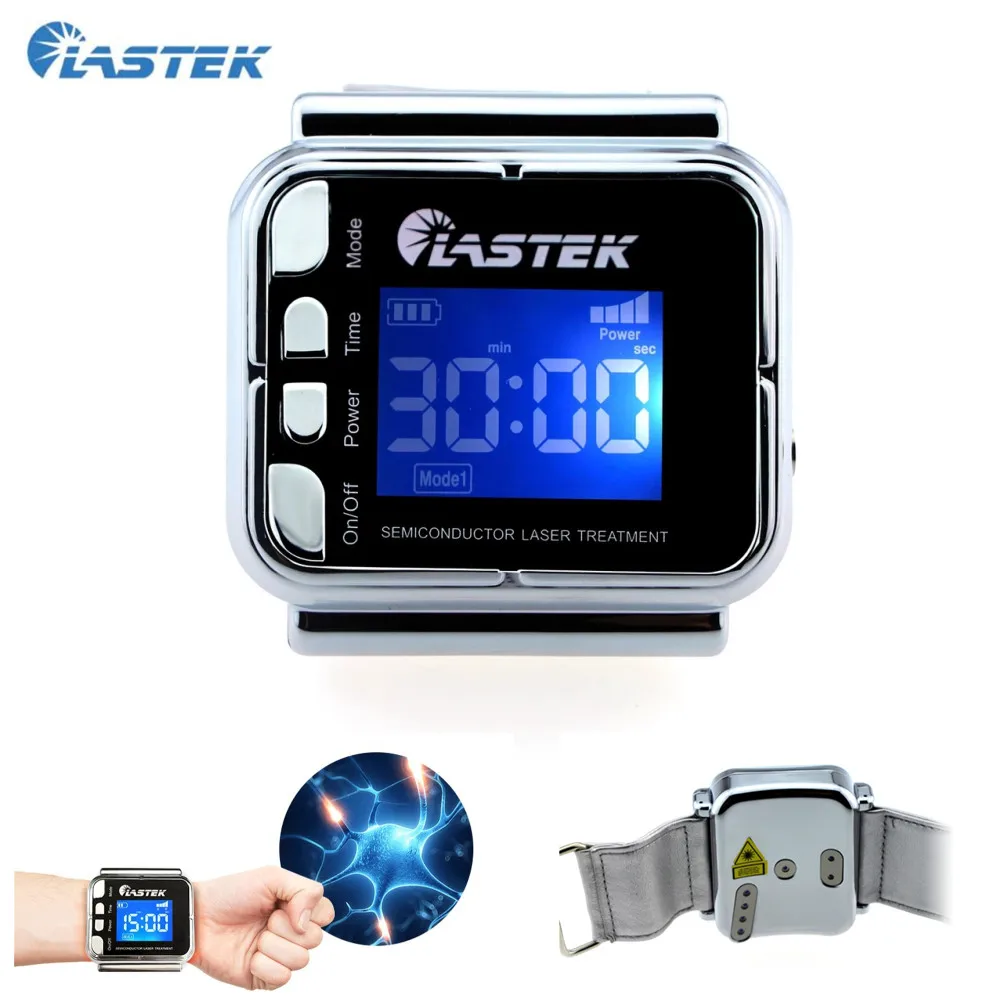 

Lastek 650nm LLLT Laser Physiotherapy Wrist Watch Diode for Diabetes Hypertension Treatment Diabetic Laser Sinusitis Therapy
