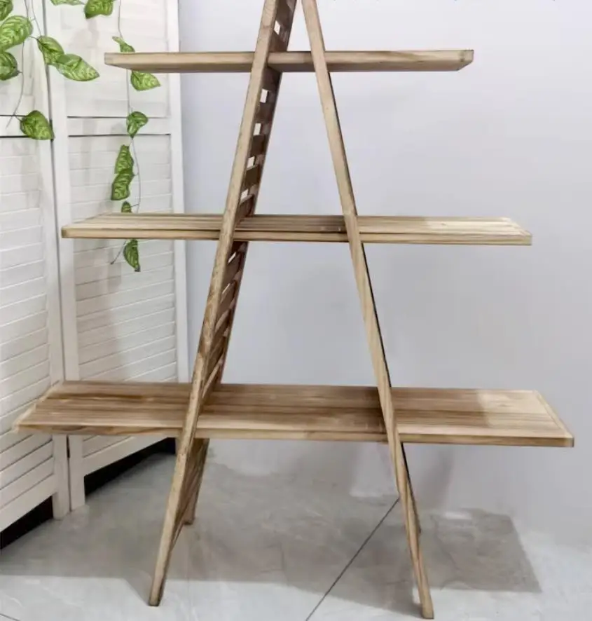 

Регулируемая Складная винтажная деревянная стойка для подноса в фермерском стиле