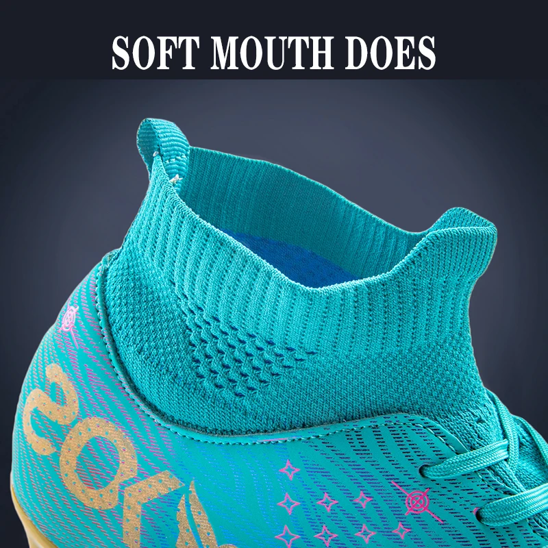 High Quality Men Football Boots 2022 Summer New Professional High Ankle Soccer Shoes FG/TF Outdoor Sport Futsal Soccer Cleats