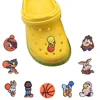 1-10PCS PVC Croc Charms Anime Cartoon Comic Rabbit Duck Dog Boy Basketball Croc Jibz Buckle Silicone Croc Slipper Accessories  6