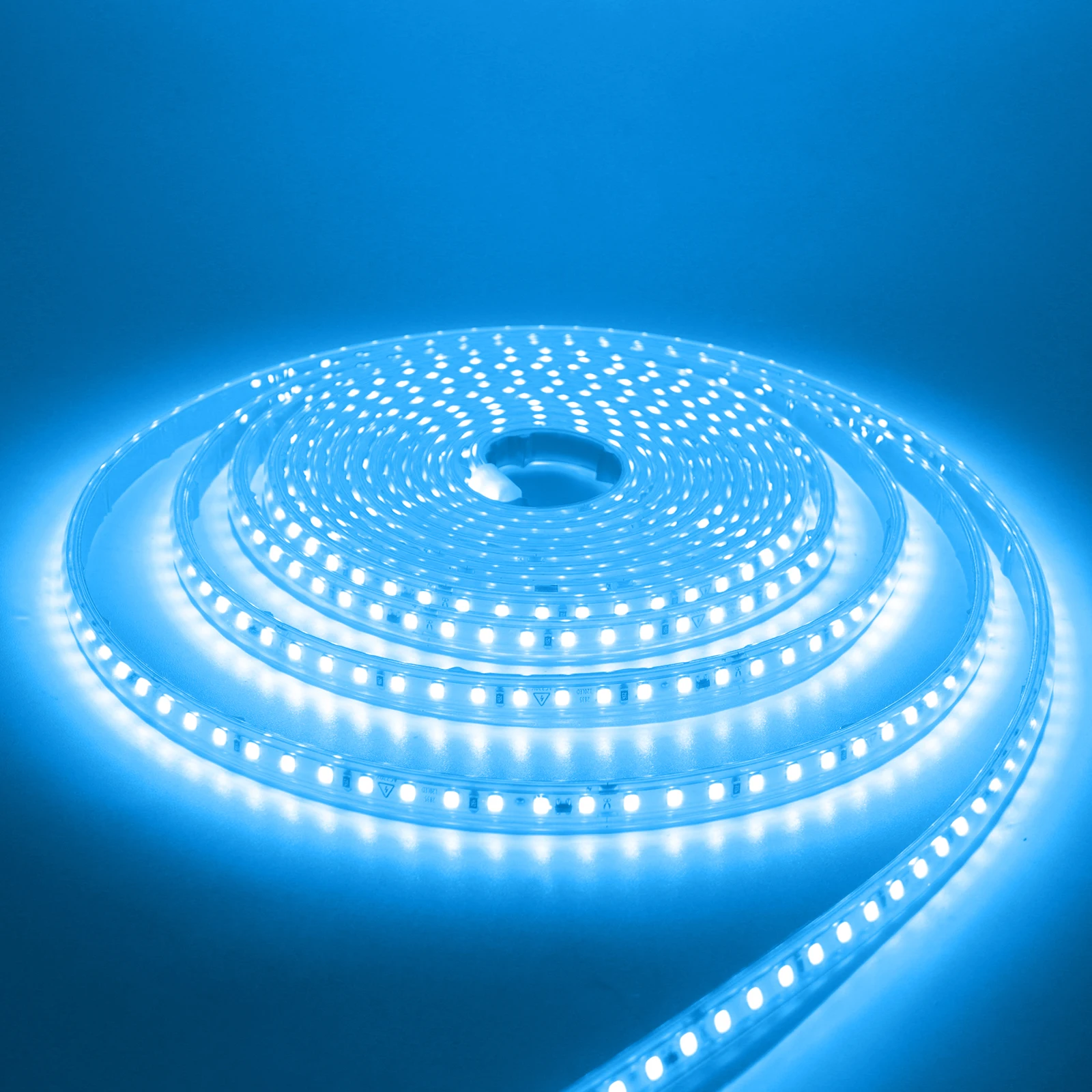 LED лента 220В SMD 2835 белая/красная/розовая/голубая/желтая/зеленая, 120 LEDs, IP65, для дома