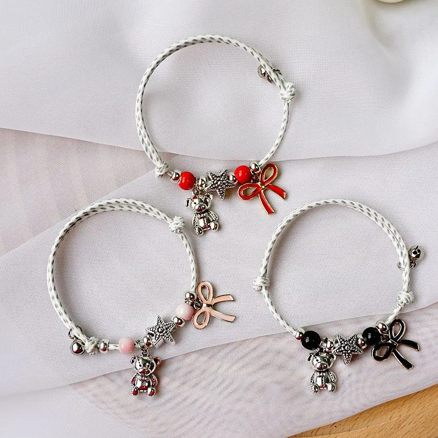 

Japan South Korea Adjustable Milan Rope Couple Bear Bracelet Female Student Gift Girlfriend Jewelry Starfish Bracelet Girl 2022