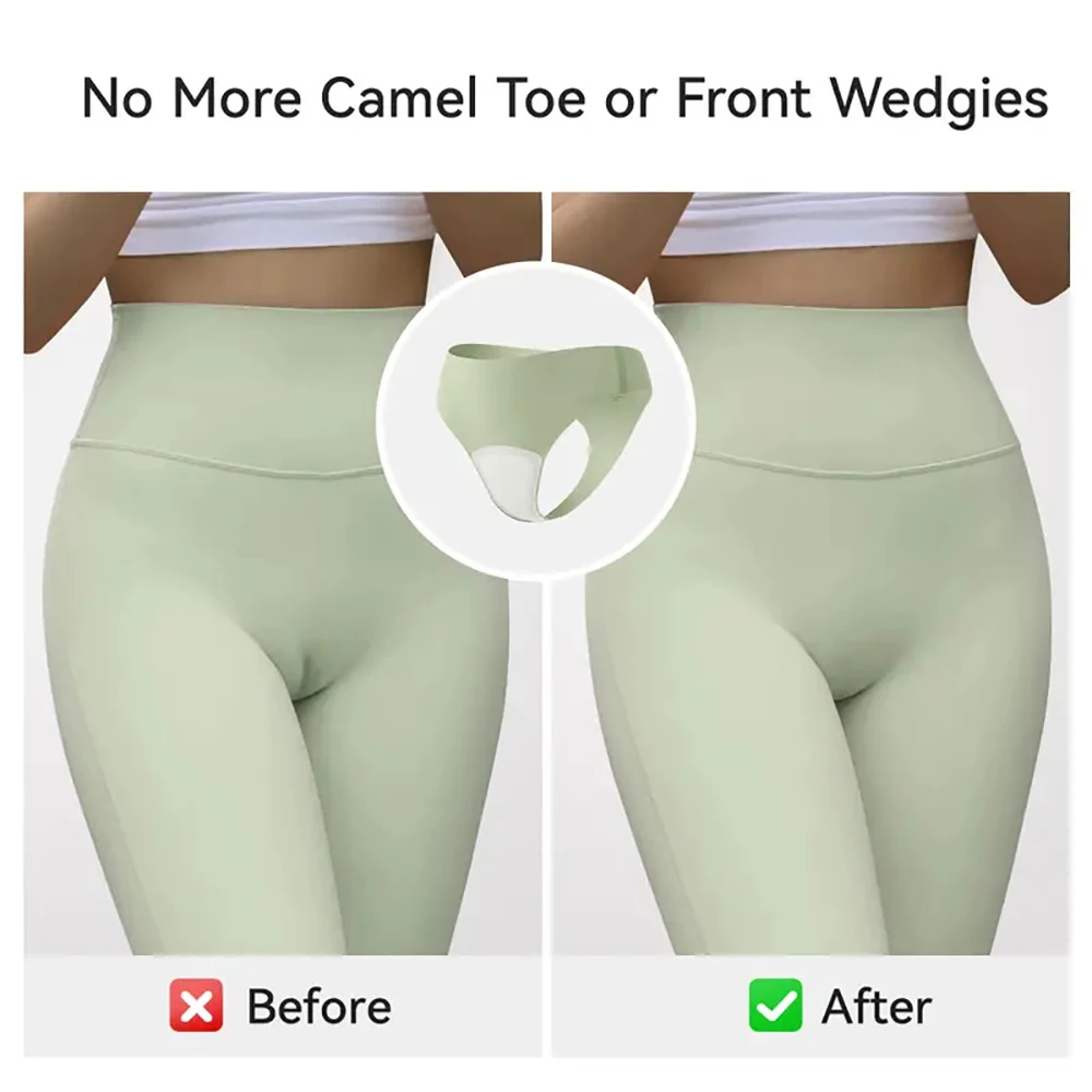 Фото 4 шт. бесшовных трусиков-стрингов для маскировки эффекта camel toe, невидимые под леггинсами для йоги №5