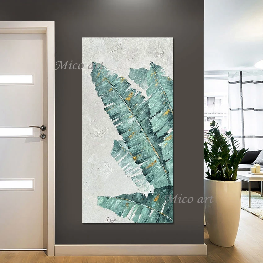 

Large Living Room Wall Pictures Tree Leaf Beautiful Scenery Painting Canvas Unframed Hand Painted Modern Art Abstract Wall Decor