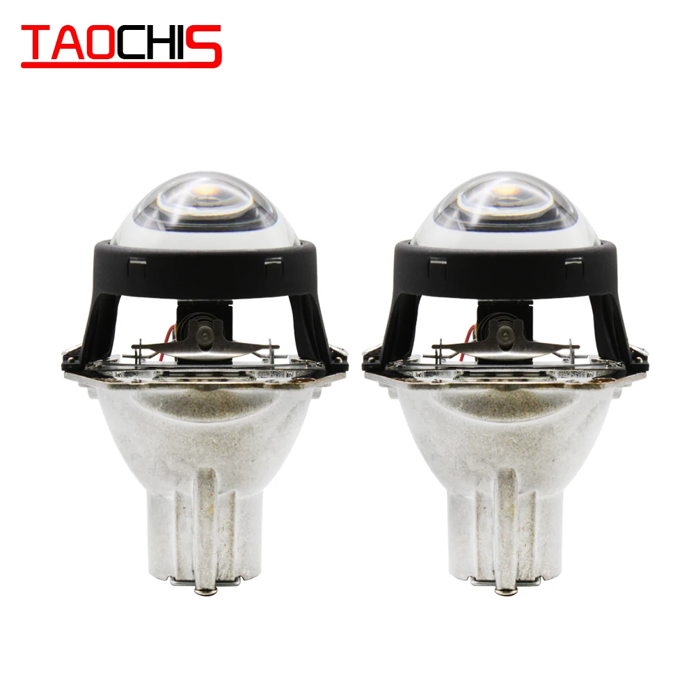 Фото TAOCHIS 2 шт. 2,5-дюймовые универсальные биксеноновые линзы-проекторы HID WST D2 с ксеноновыми LED-лампами для автомобильных фар №1