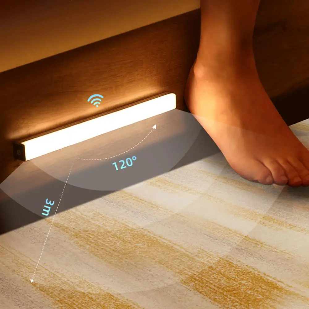 

6/10 LEDs PIR LED Motion Sensor Light Cupboard Wardrobe Bed Lamp LED Under Cabinet Night Light For Closet Stairs Kitchen