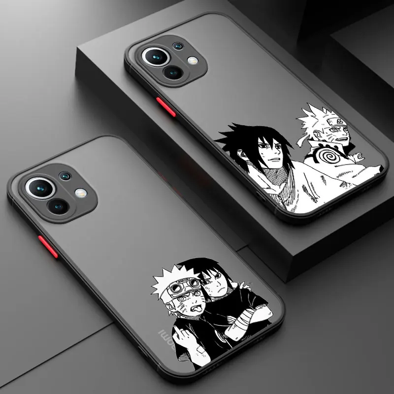 

Matte Phone Case for Xiaomi 12 11 10 9 Pro POCO X3 X4 NFC M4 M5 Cases Naruto-Sakura Sasuke