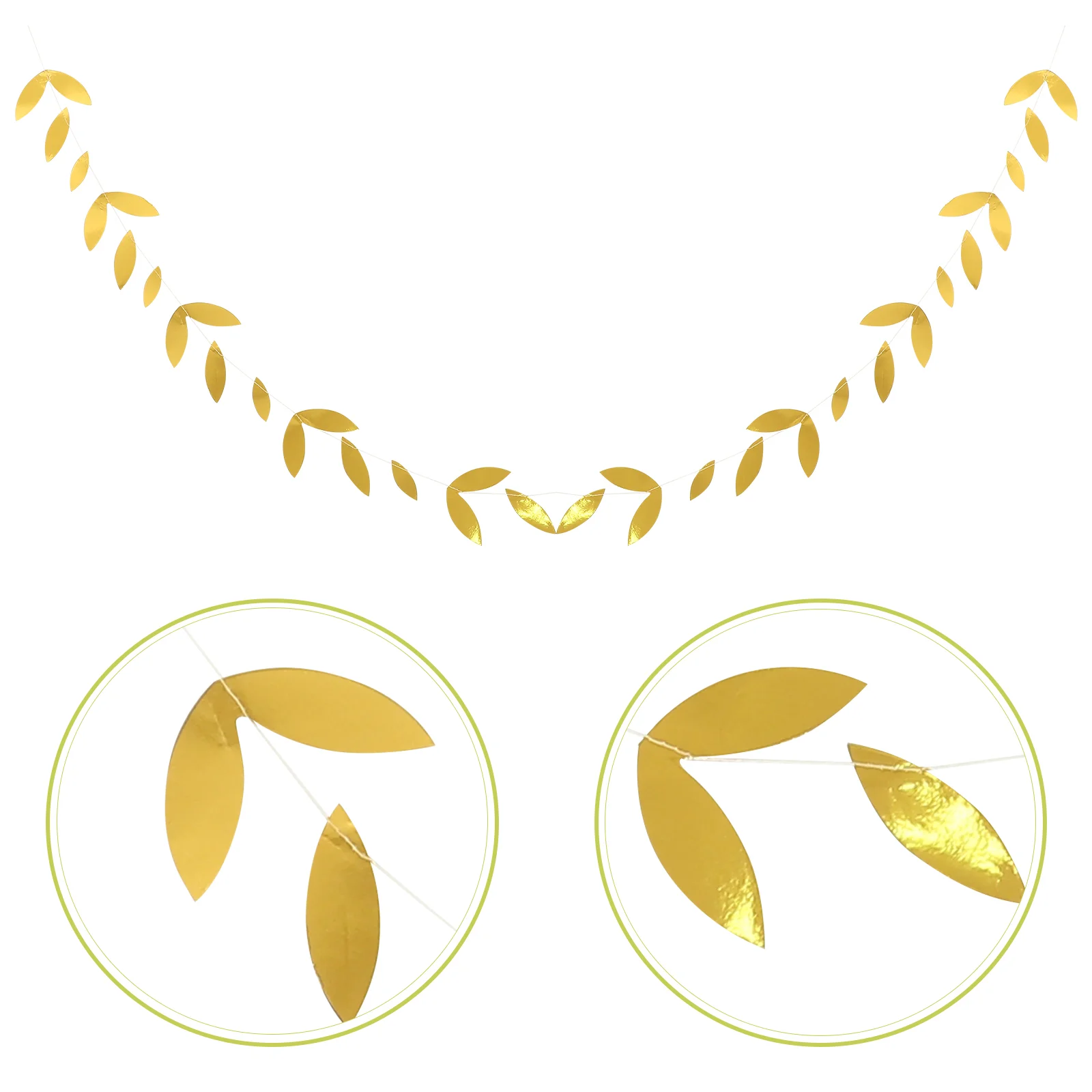 

Party Garland Paper Leaf Banner Wedding Bunting Leaves Hanging Artificial Wall Decoration Backdrop String Flag Greenery Shower