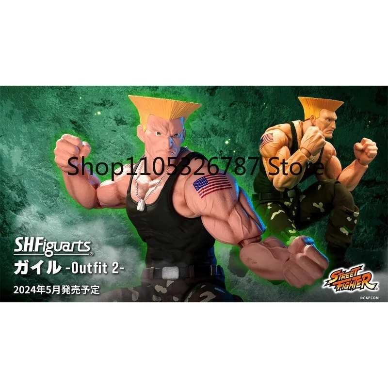 Фото Оригинальная коллекционная подвижная фигурка Bandai SHF Street Fighter 6 Guile №2