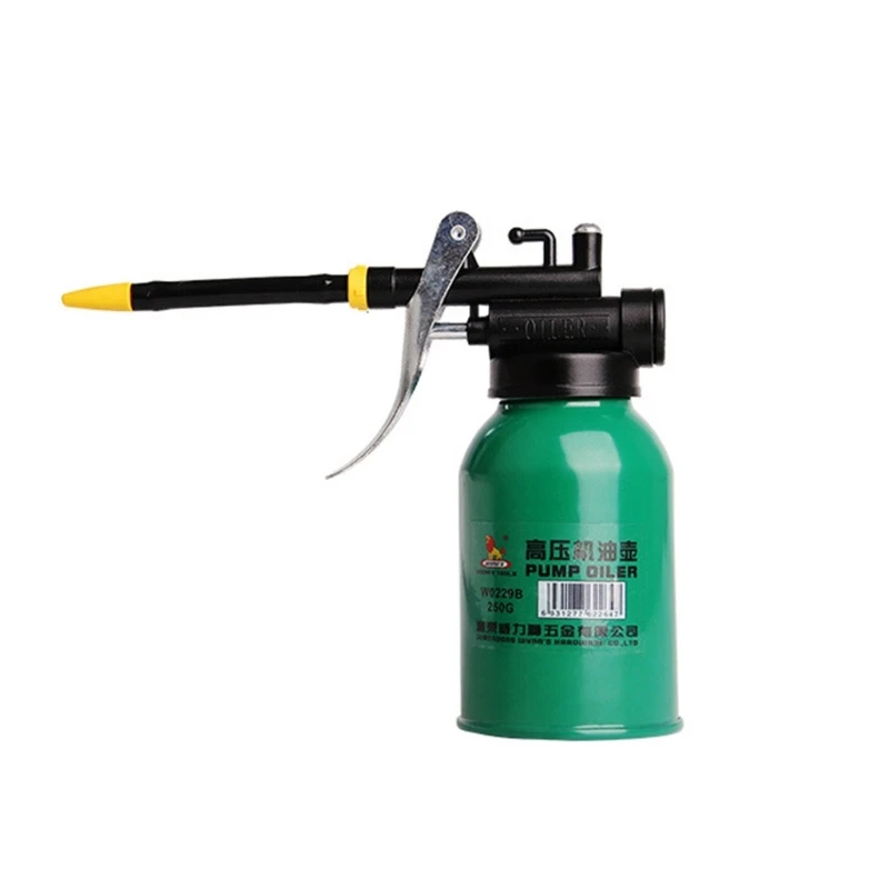 

High Pressure Oiler Lubrication Oiling Can Bottle Manual Oil Guns with Rigid Spout Thumb Pump Tool Oiler Replacement