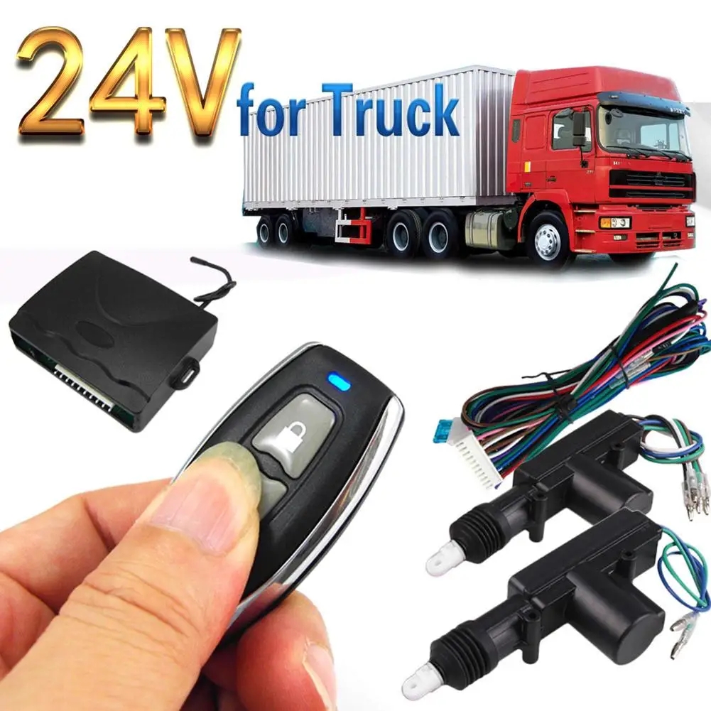 

Car 24V Electronic Car Truck Central Remote Control Locking Door Anti-theft Lock Automobile Accessories Auto Centrals Locks