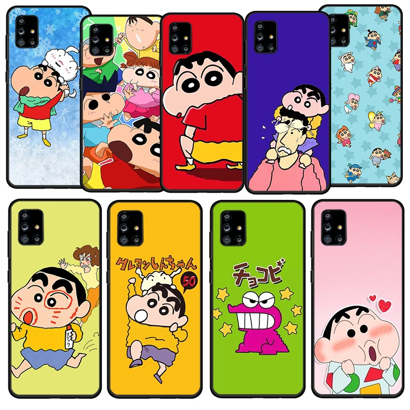 

Crayon Shin-chan Anime For Samsung Galaxy A52S A72 A71 A52 A51 A12 A32 A21S 4G 5G Fundas Soft Black Phone Case Cover Capa Coque
