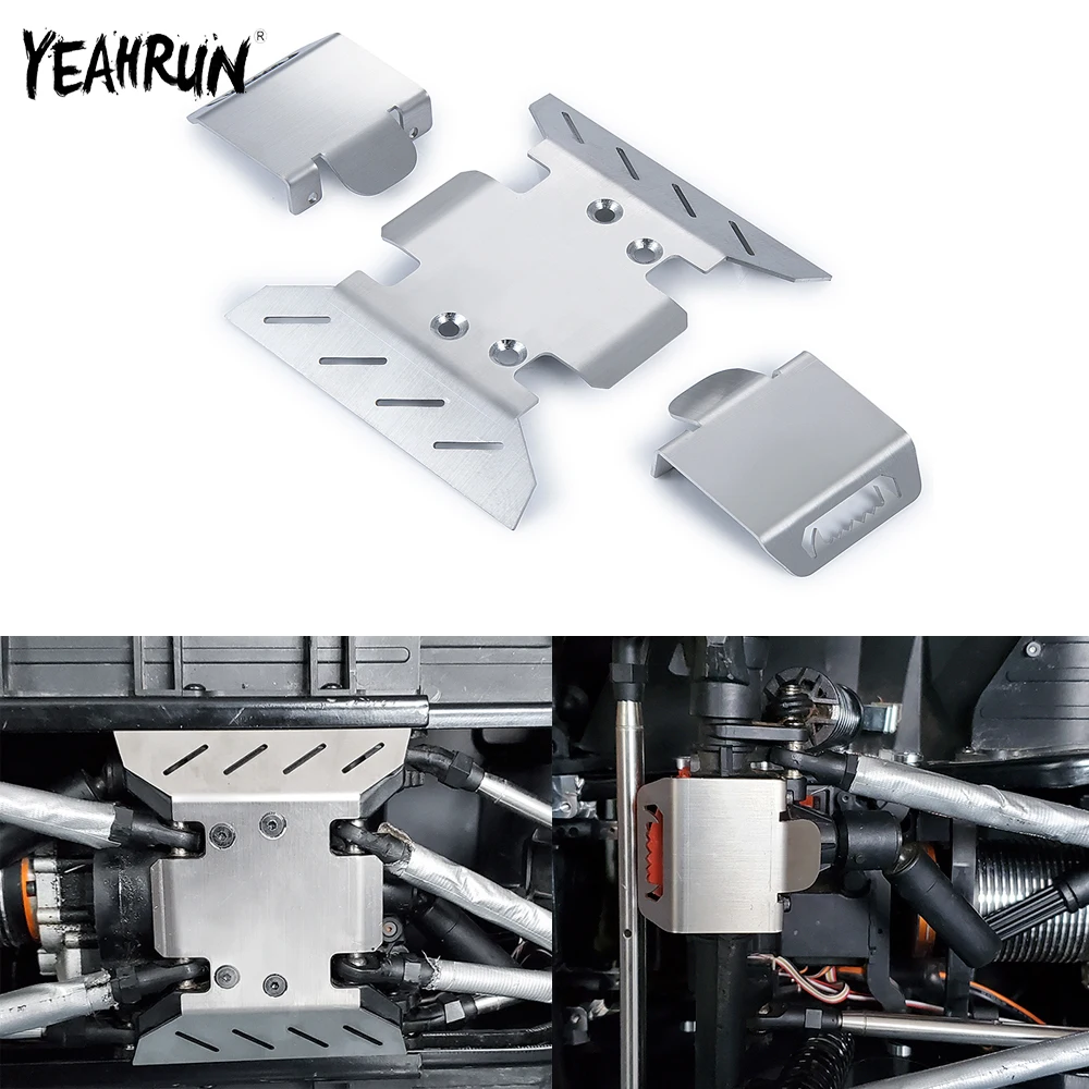 Бронированный протектор шасси YEAHRUN из нержавеющей стали для 1/6 Axial SCX6 AXI05000 Wrangler