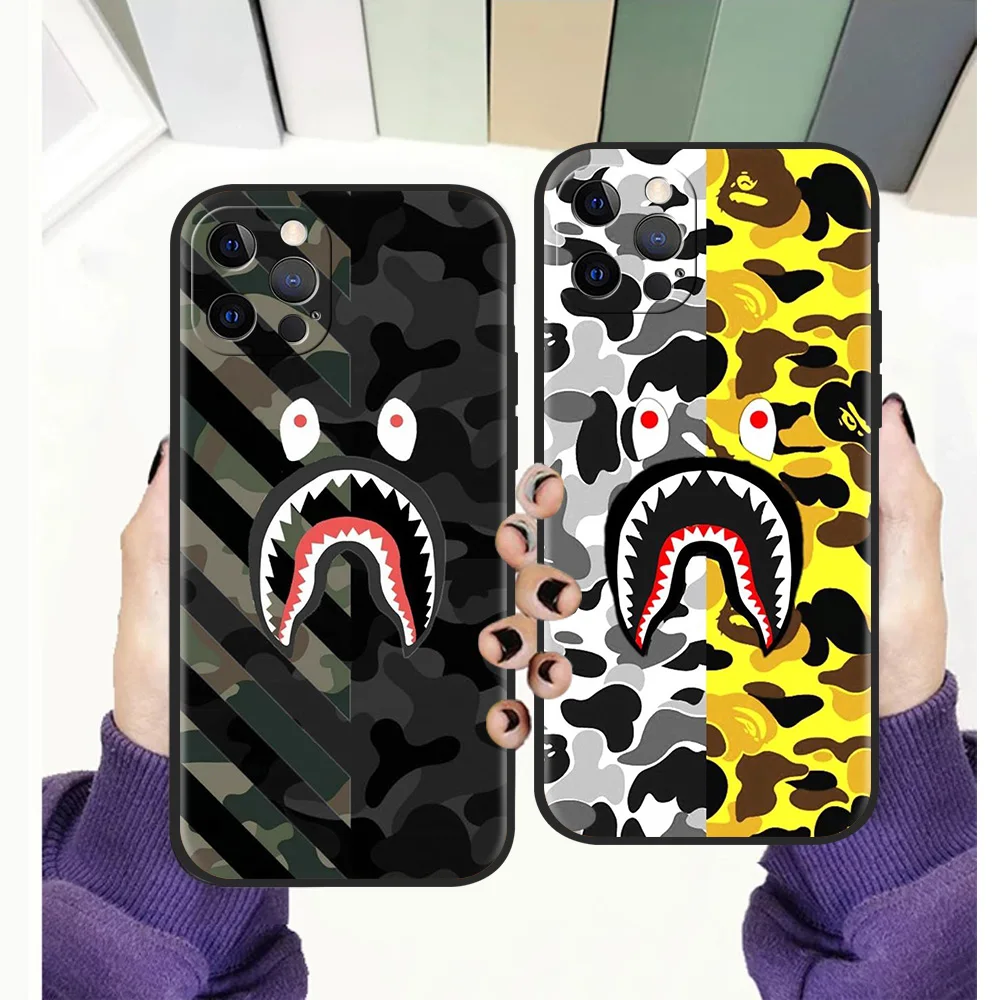 

A-Bathing -Ape B-BAPE Phone Case Cover For iPhone 13 12 11 Pro Max 8 7 Plus X XR XS Max SE 2020 Fundas Silicone Soft Shell Back