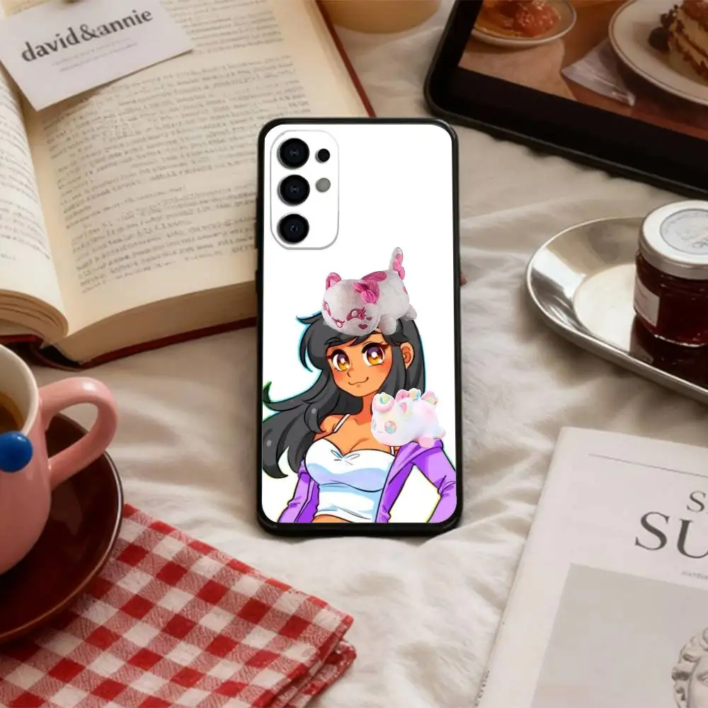 Фото Чехол для телефона A-Aphmau Meow Anime Cats для Samsung S 25,24,23,22,30,21,10,9,Ultra,Plus,Lite,FE,4,5 G, мягкий черный чехол №2