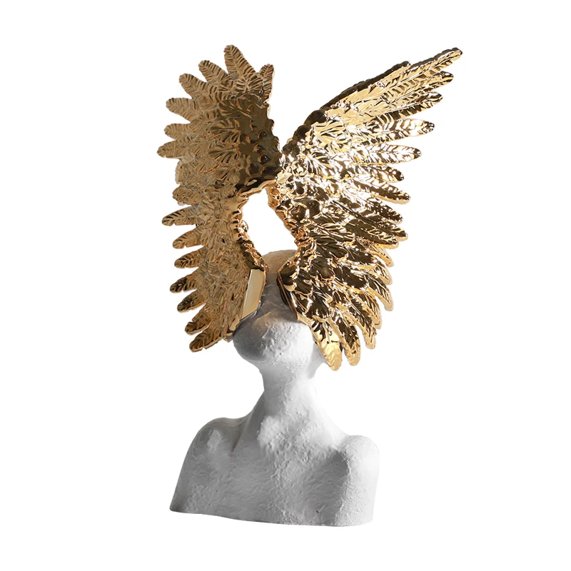 

Modern Nordic creative sculpture angel wings resin sculpture butterflies art decoration statues artifacts home decor luxury