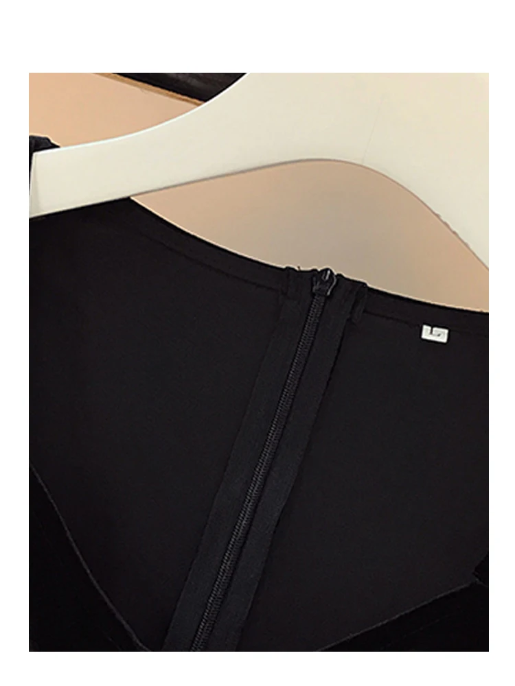 Cara Plus size Graceful Velvet Dress Women Autumn and Winter 2024 New Sle Fat Sister Western Age-Reducing A- line Skirt