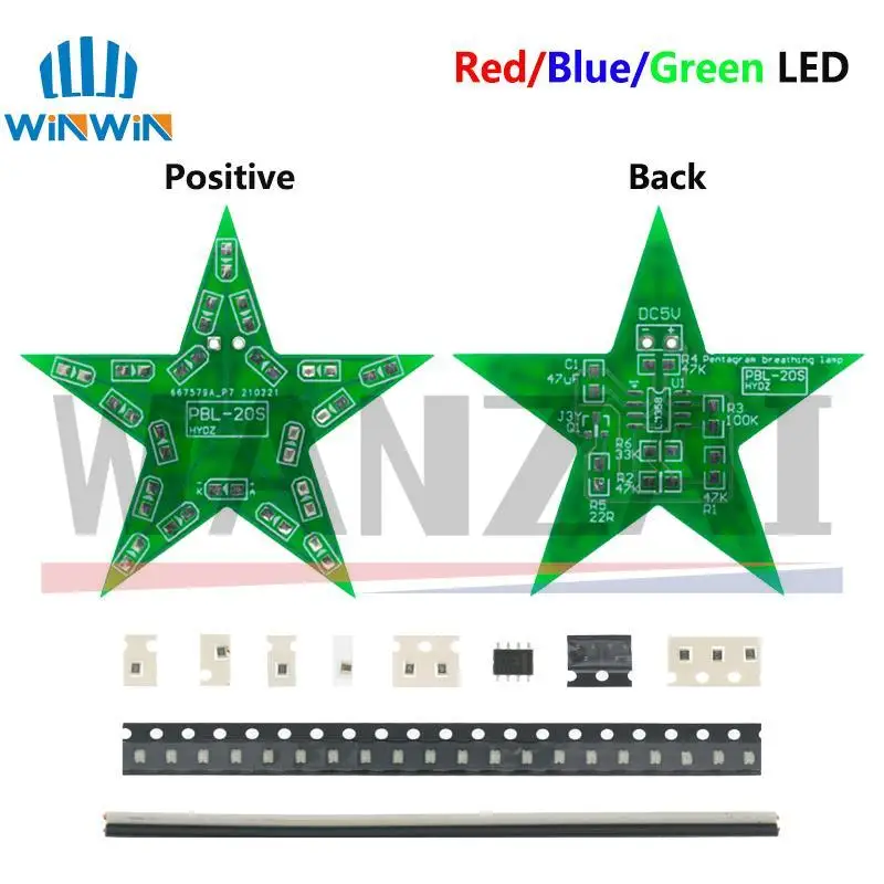 Набор сделай сам для обучения студентов пятиконечная звезда дыхательный свет