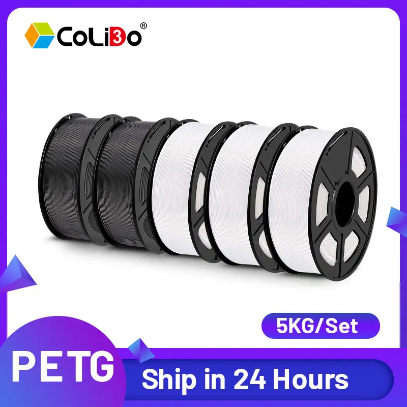 CoLiDo 5KG PETG Filament 1.75mm For 3D Printer Filaments Translucent 3D Printing Materials Vacuum Bag Packing loading=lazy