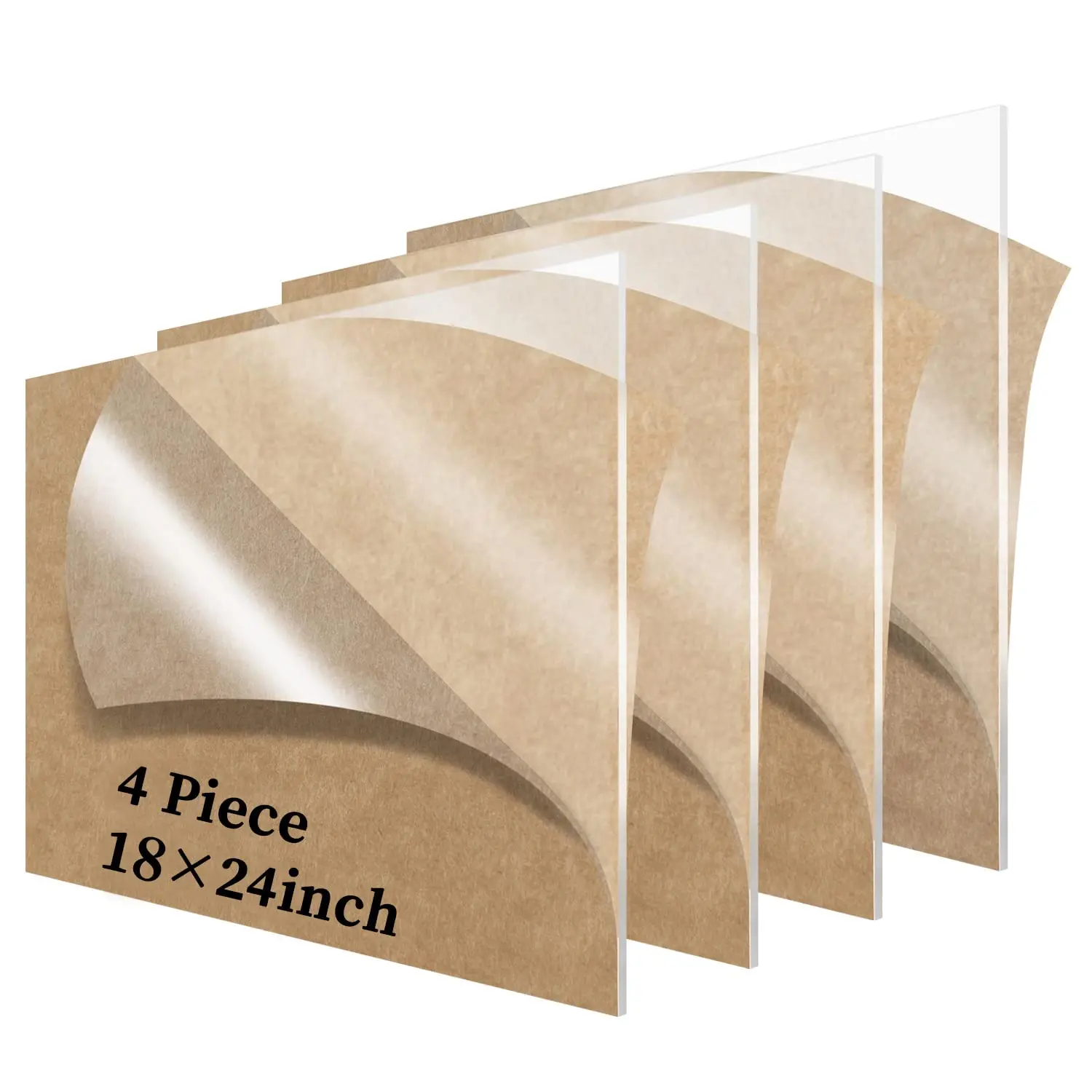 Акриловая искусственная 1/8 дюймовая Толстая прозрачная литая пластиковая