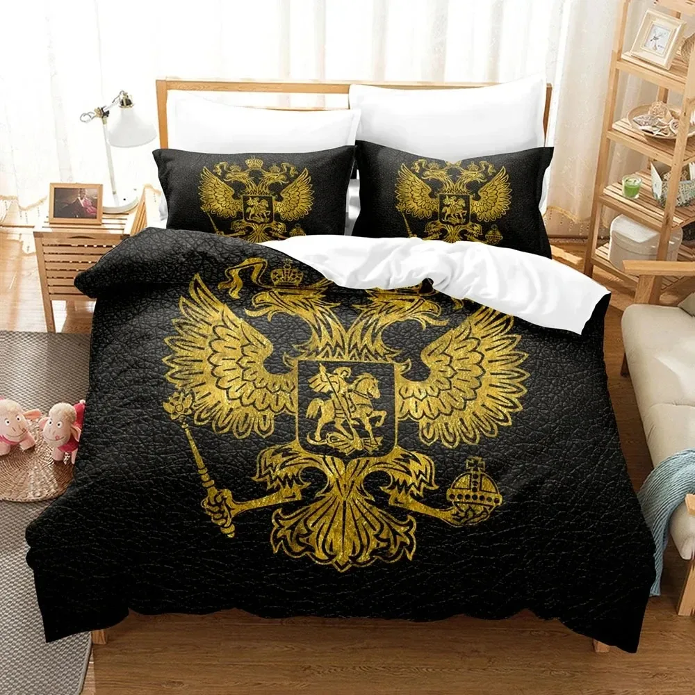 3D Print Russian Flag State Insignia Bedding Set Duvet Cover Bed Quilt Pillowcase Comforter king Queen Size Boys Adult