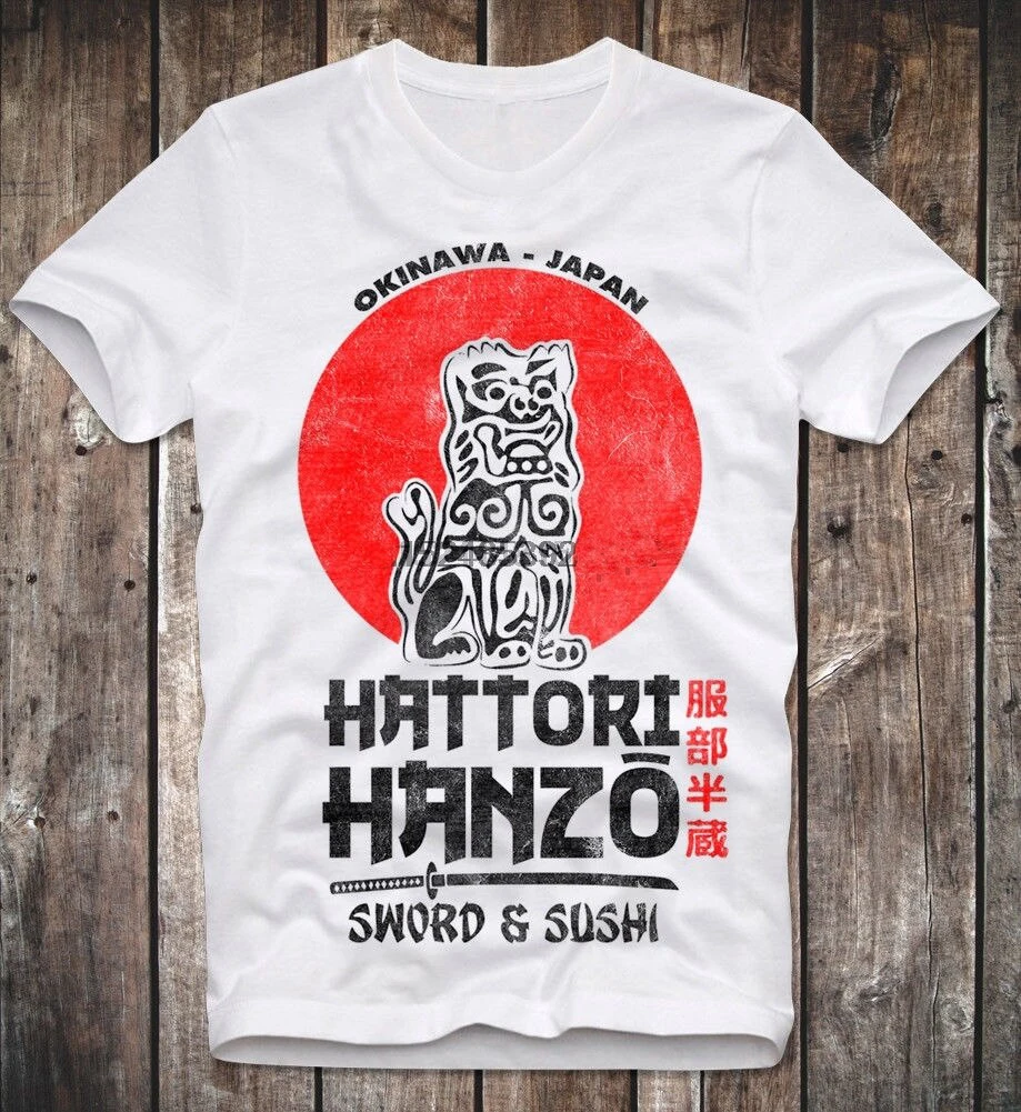 

T-SHIRT HATTORI HANZO SWORD SUSHI KILL BILL TARANTINO UMA THURMAN RETRO VINTAGE T-Shirt Casual Short Sleeve For Men Clothing
