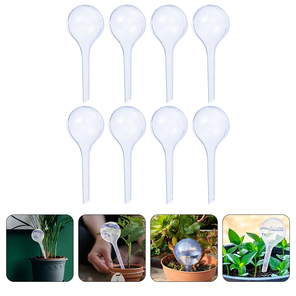 

8 Pcs Automatic Watering Globe Self Bulbs Flower Pots Indoor Plants Devices Small Can Planter Waterer Clear Light Globes