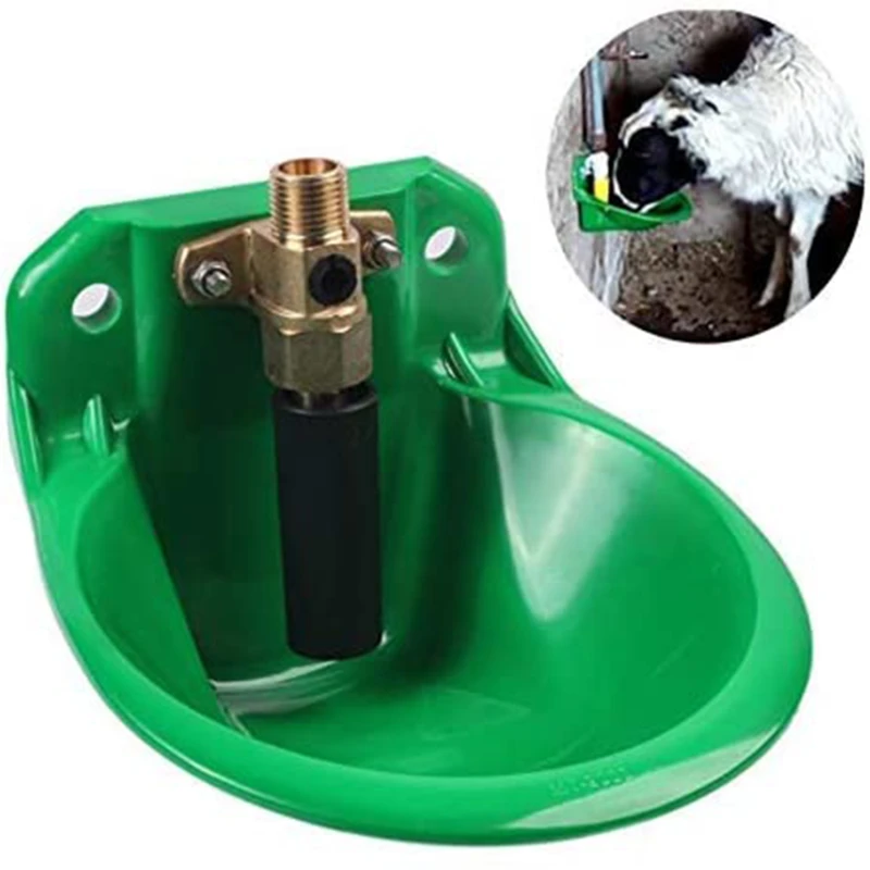 

Sheep Automatic Drinking Bowl Pony Calf Pig Feeder Animal Feeder Engineering Plastics Green Premium Drinking Water 1pc