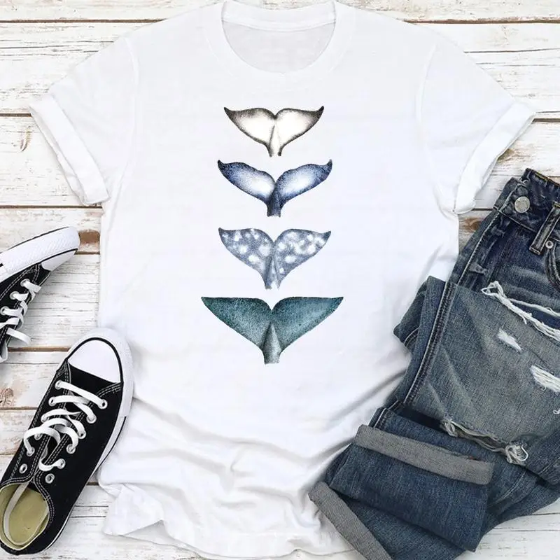 

Casual Female Beach Animal Cute Sweet 90s Lady Fashion Shirt T Tee Short Sleeve Women Wear Clothes Tshirt Top Graphic T-shirts