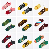 cartoon woman socks asymmetrical women sock fashion ab funny cotton boat sox standard couples spring summer calcetines hombre