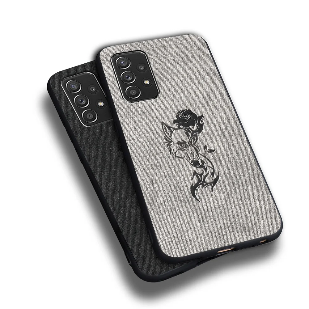 

S22 Ultra Case For Samsung S20 FE Case Cloth Fabric Capa Galaxy A12 A10 A21S A31 A32 A50 A51 A52 A52S 5G A70 A71 A72 M51 Covers